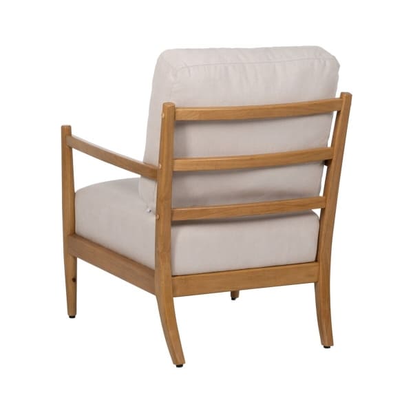 Fauteuil Rembourré Tissu Bois Beige / Tissu Bouclé