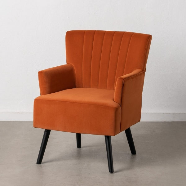 Fauteuil Traditionnel Terracotta et Noir