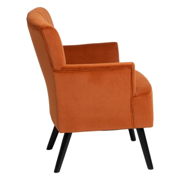 Fauteuil Traditionnel Terracotta et Noir Home Decor