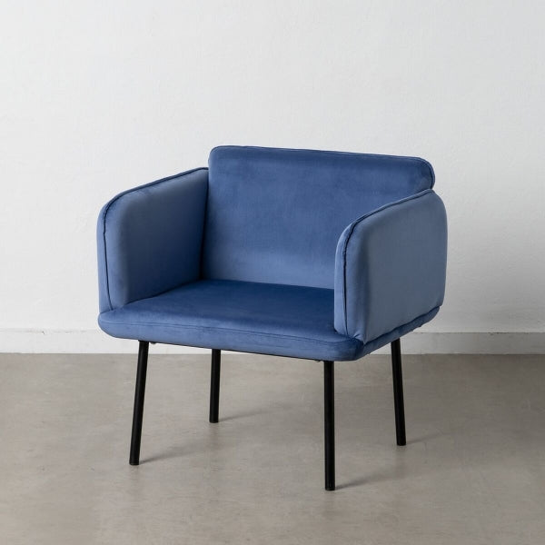 Fauteuil Design Cubique Home Decor Bleu Métal