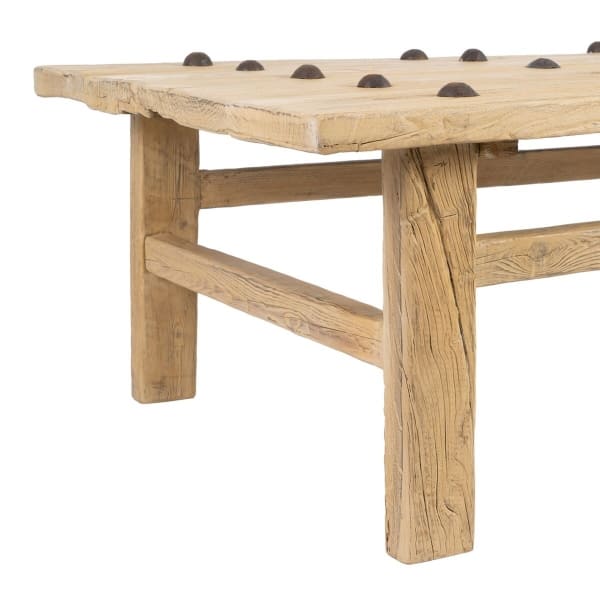 Grande Table Basse Rustique en Bois de Pin (173 x 87 x 47 cm)