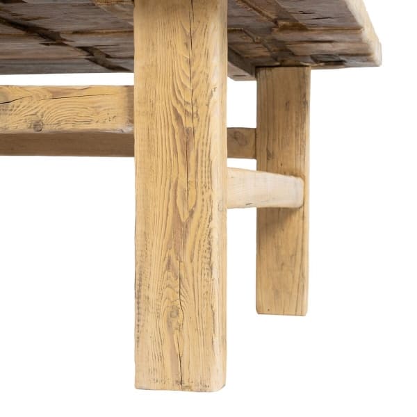 Grande Table Basse Rustique en Bois de Pin (173 x 87 x 47 cm)