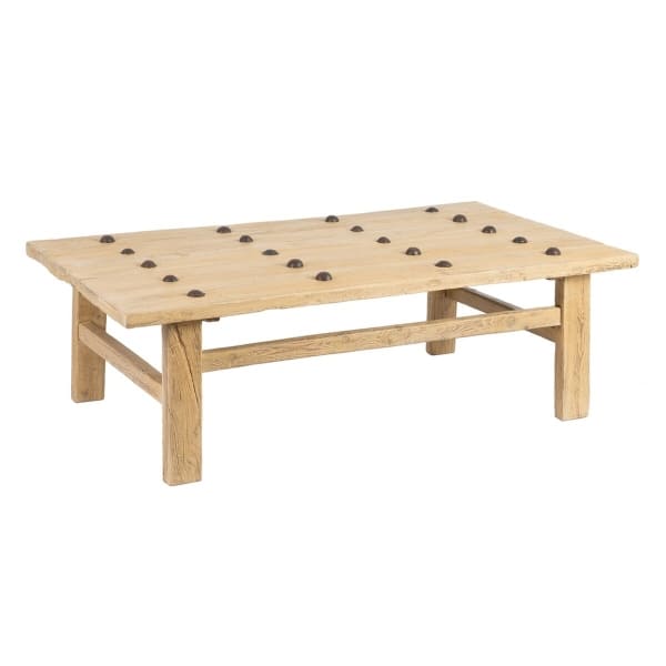 Grande Table Basse Rustique en Bois de Pin (173 x 87 x 47 cm)