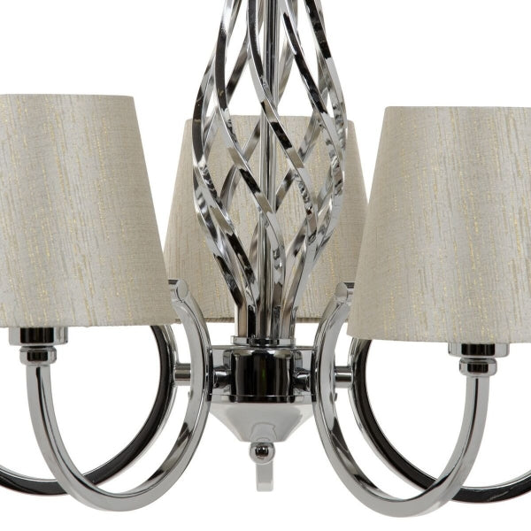 Large Design Chandelier "Luxury" Shiny Silver Metal - Elegance and radiance to illuminate your interior