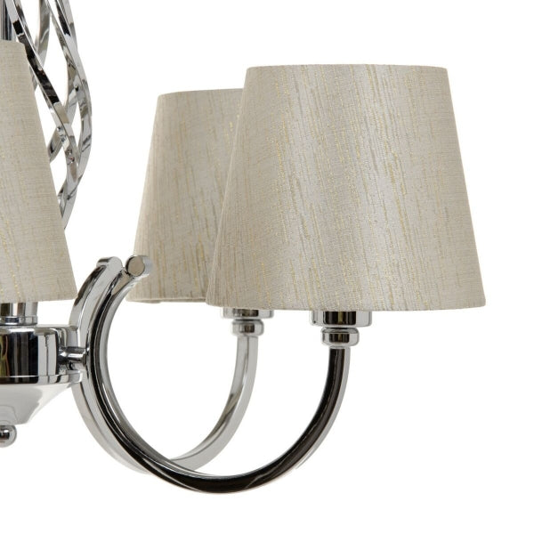 Large Design Chandelier "Luxury" Shiny Silver Metal - Elegance and radiance to illuminate your interior