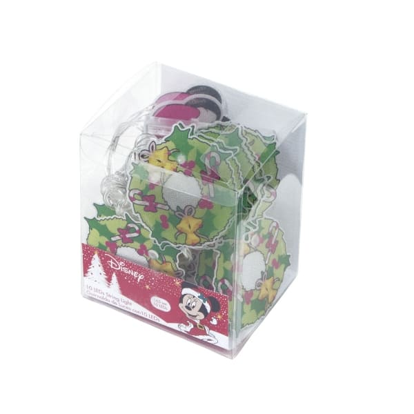 Guirlande de Noël Minnie Mouse LED Rose, Blanc et Vert