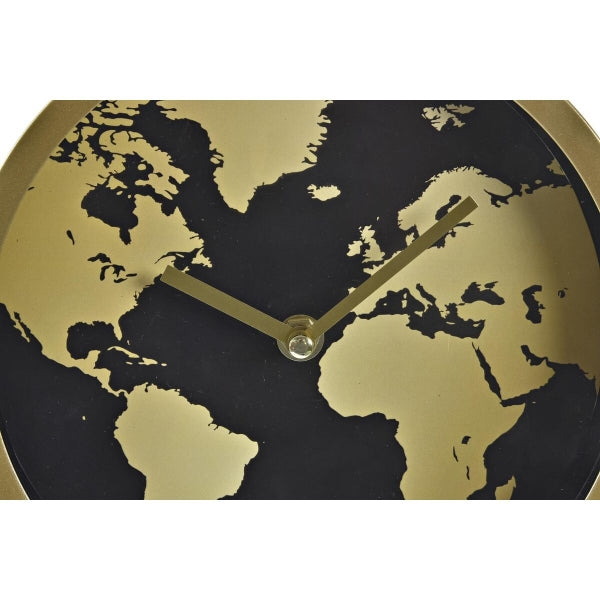 Floor Clock World Map Vintage Gold Home Decor