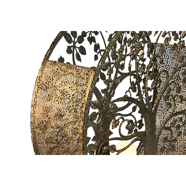 Tree of Life Bedside Lamp in Gold Metal