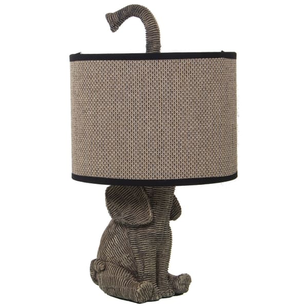 Lampe de Chevet Elephant Gris Atypique en Céramique