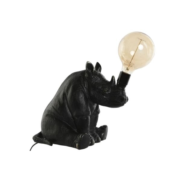 Lampe de Chevet Rhinocéros Noir Colonial