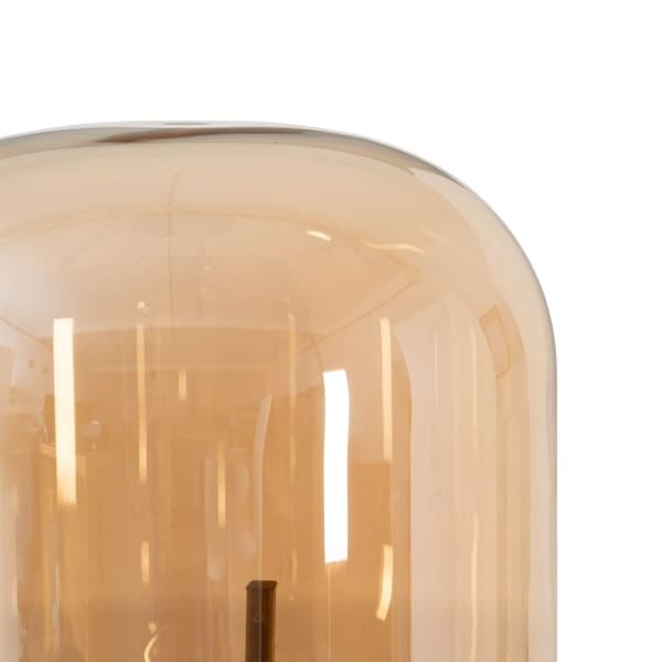 Contemporary Metal and Glass Bubble Table Lamp