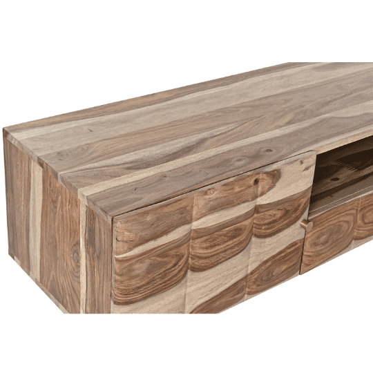 Mueble TV de madera Sheesham con veteado