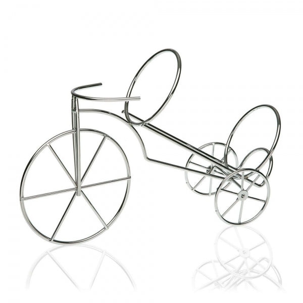 Gray Metal Bicycle Design Decorative Bottle Holder