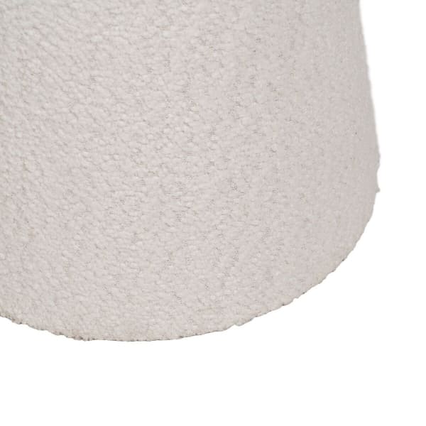 Pouf Champignon en Tissu Bouclette Blanc