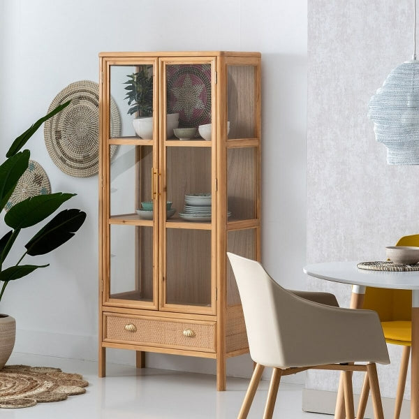 Présentoir Design Bali en Bois de Bambou Naturel Home Decor