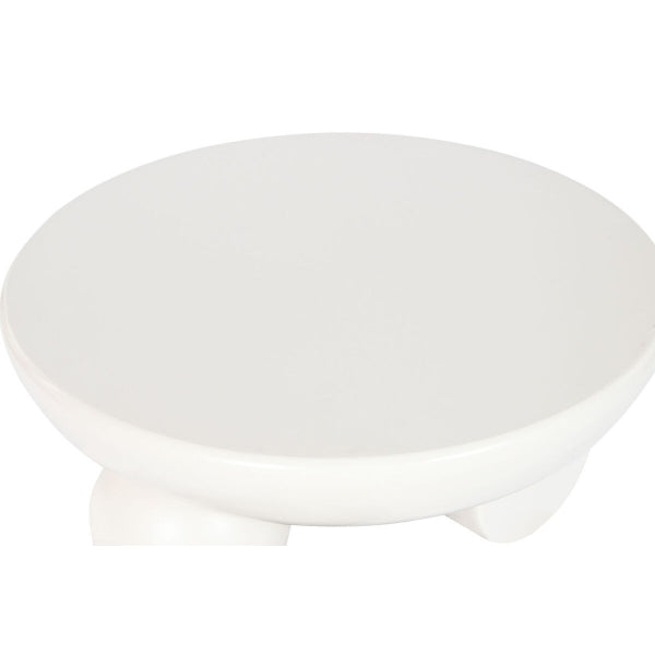 Table Basse Art Déco en Bois Blanc Laqué Lisse Home Decor