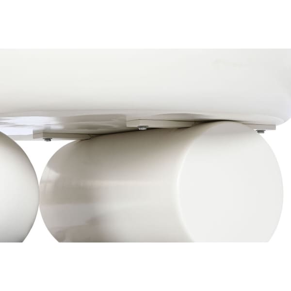 Table Basse Design Abstrait en Bois Blanc