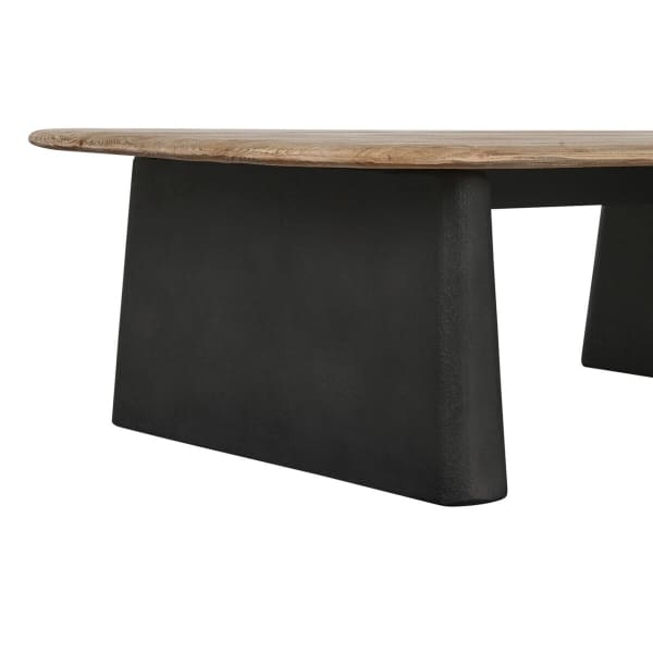 Table Basse Japandi en Bois Naturel et Noir