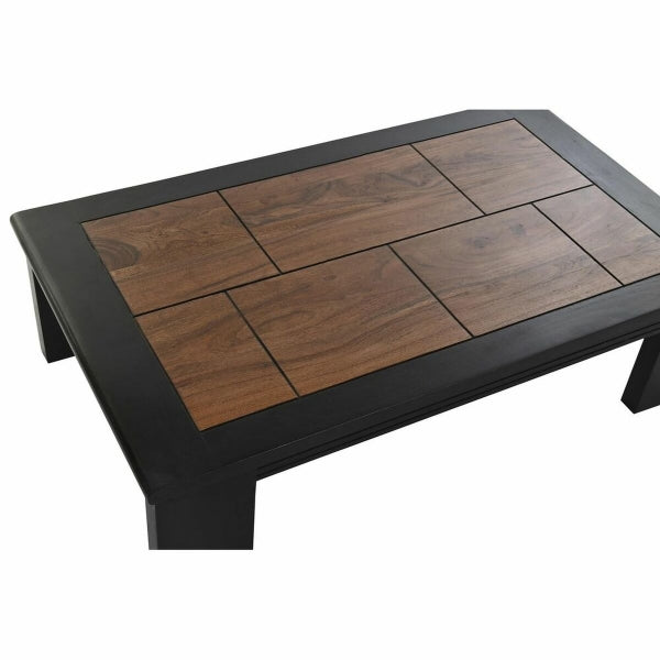 Table Basse Japonaise en Bois d'Acacia Brun et Noir 