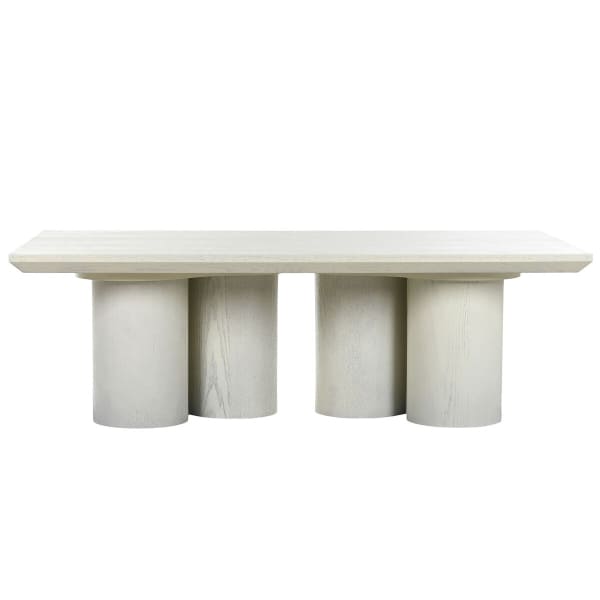 Table Basse Moderne Sculpturale en Bois Blanc