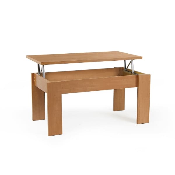 Table Basse Relevable Bois Cerisier