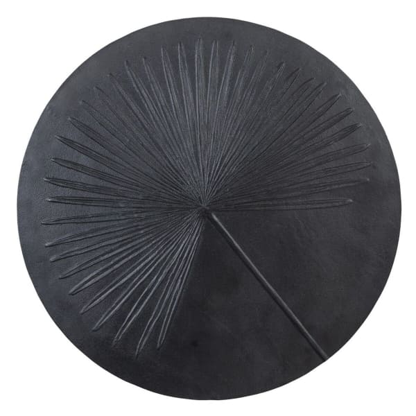 Table Basse Ronde Moderne en Fer Noir