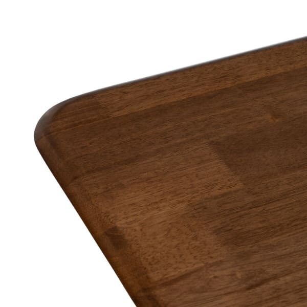 Mesa de comedor de madera marrón y metal negro 180 x 80 x 76 cm