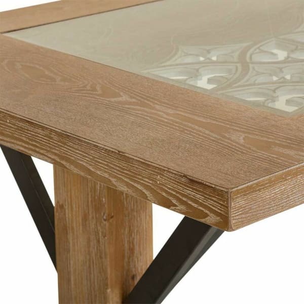 Mesa de Comedor Rústica en Madera Patinada