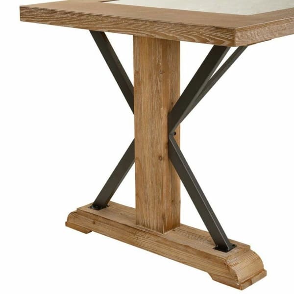 Mesa de Comedor Rústica en Madera Patinada