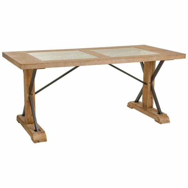 Table à Manger Rustique en Bois Patiné