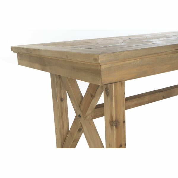 Mesa de comedor de madera de pino natural con diseño Country Chic