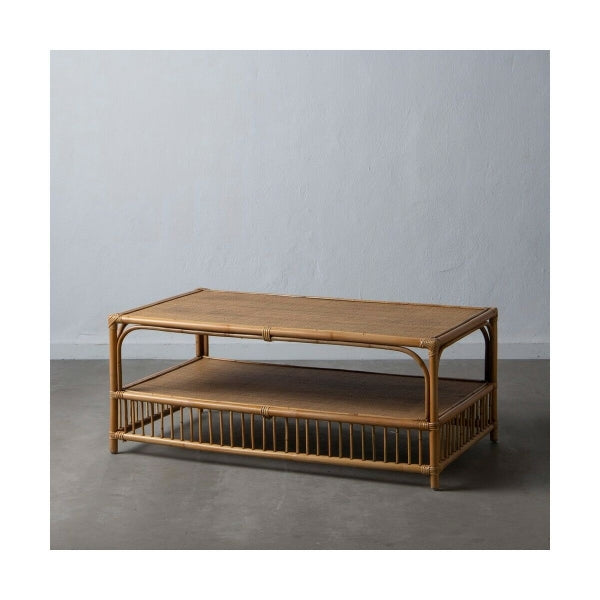 Table Basse Design Bali Rotin et Bois de Teck