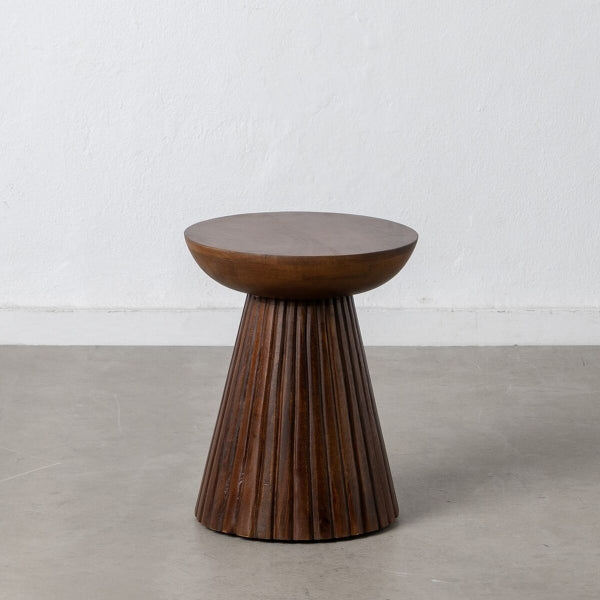 Table d'Appoint "Art Africain" en Bois de Manguier Brun