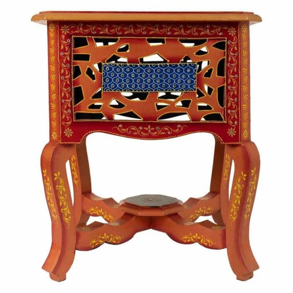 Table de Chevet Style Indien Bois Exotique