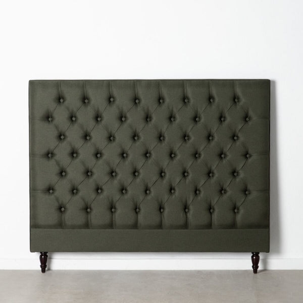 Tête de Lit Design Traditionnel Home Decor en Lin Vert Foncé