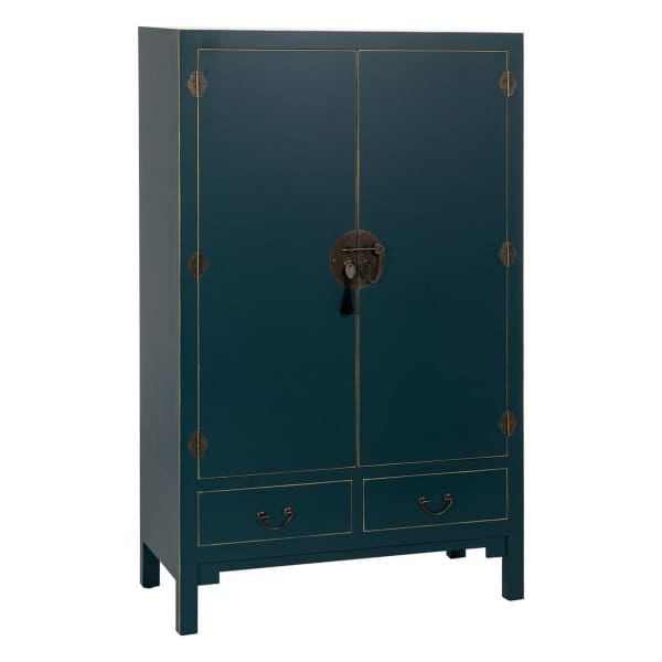 Armoire Orientale en Bois Bleu