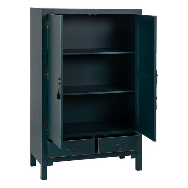 Armoire Orientale en Bois Bleu