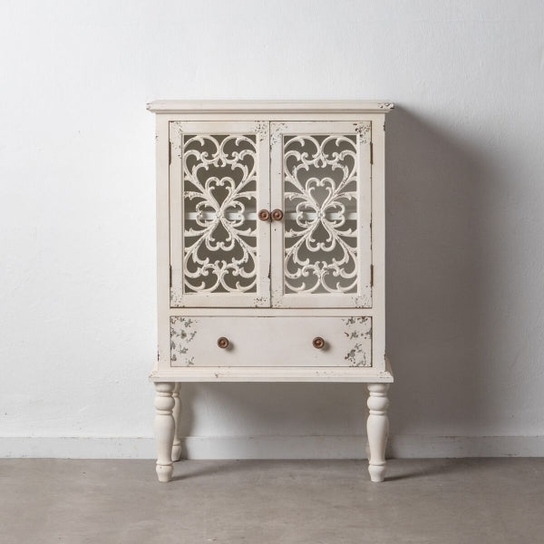 Armoire Design Shabby Chic Home Decor en Bois Naturel Blanc