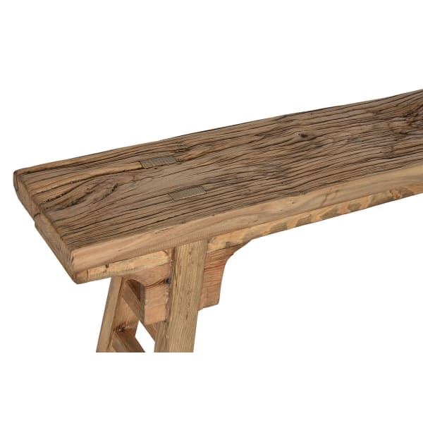 Banc en Bois de Chêne Massif Design Campagne Chic (137 x 19 x 52 cm)