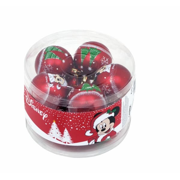 Ensemble de 10 Boules de Noël Mickey Mouse, Disney Rouges