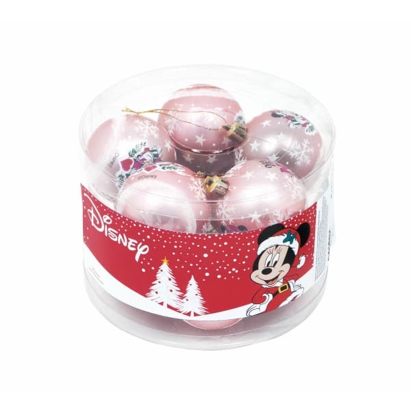 Ensemble de 10 Boules de Noël Minnie Rose, Disney