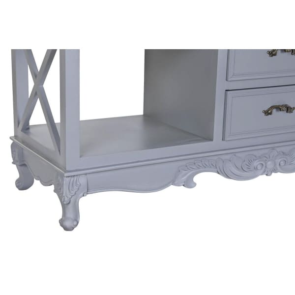 Aparador de madera tallada gris estilo Shabby Chic