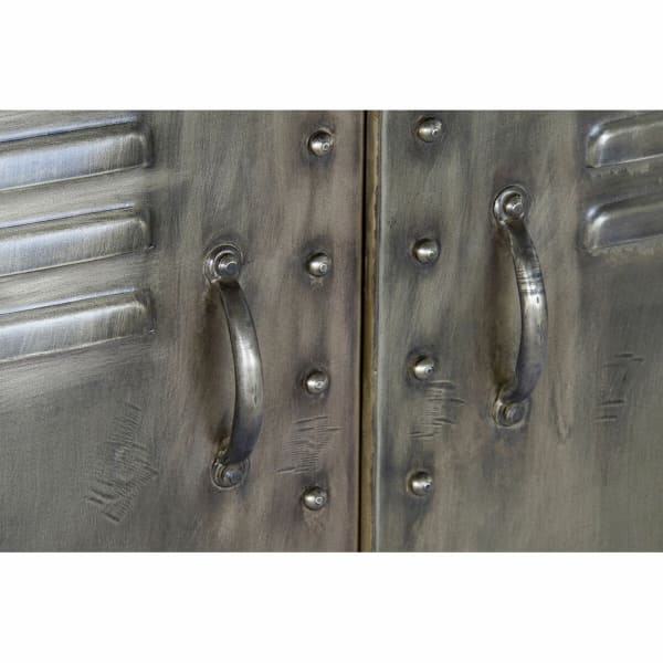 Aparador estilo Loft en metal bronce y madera (152 x 35 x 69 cm)