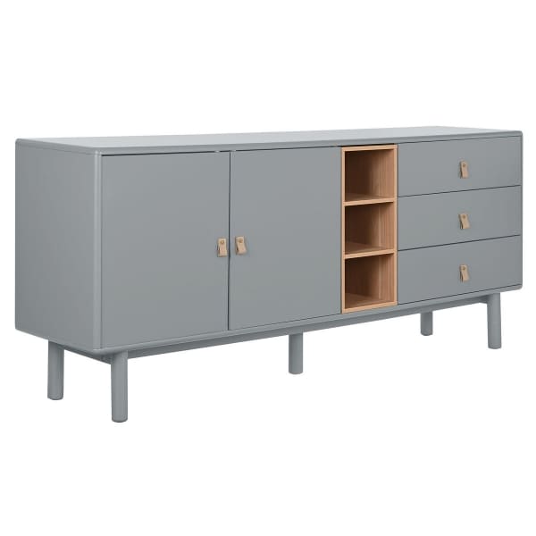 Buffet Scandinave Métal et Bois Bleu, Gris ( 180 x 40 x 75 cm)