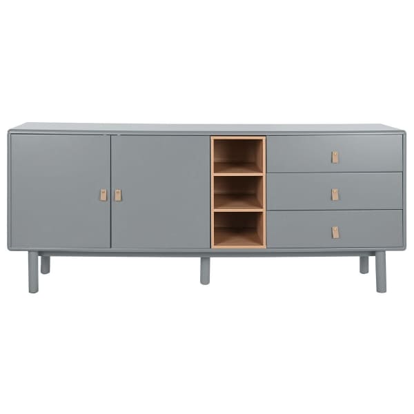 Buffet Scandinave Métal et Bois Bleu, Gris ( 180 x 40 x 75 cm)