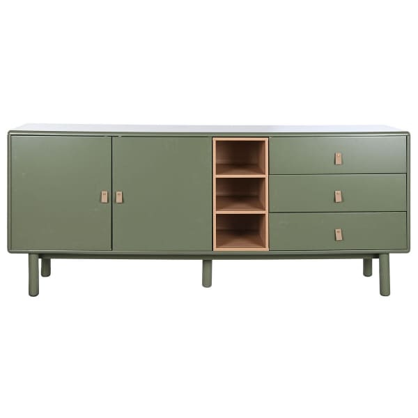 Buffet Scandinave Métal et Bois Vert ( 180 x 40 x 75 cm)