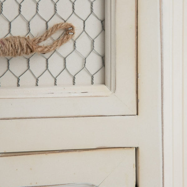 Shabby Chic Home Decor Design Sideboard in White Wood