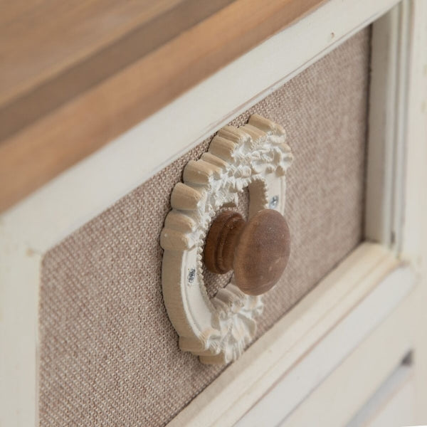 Shabby Chic Home Decor Design Sideboard in White Wood