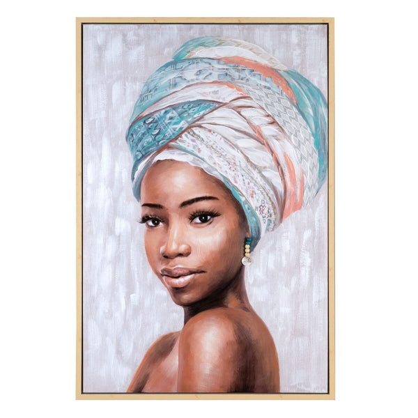 Diseño Mujer Africana Marco de Pared Home Decor - Elegancia artística en tus espacios