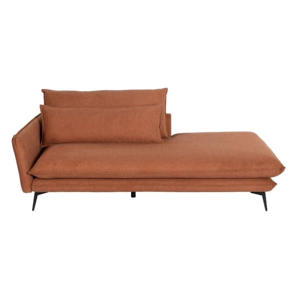 Divan Chaise Longue Contemporain et Nylon Marron